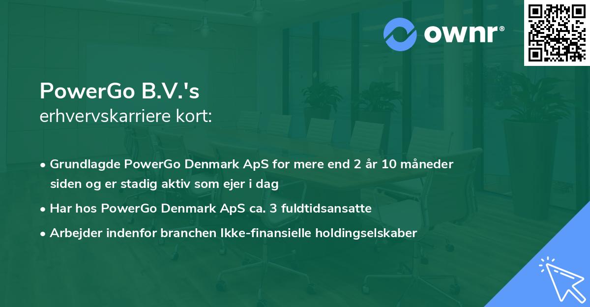 PowerGo B.V.'s erhvervskarriere kort