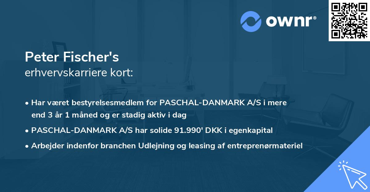 Peter Fischer's erhvervskarriere kort