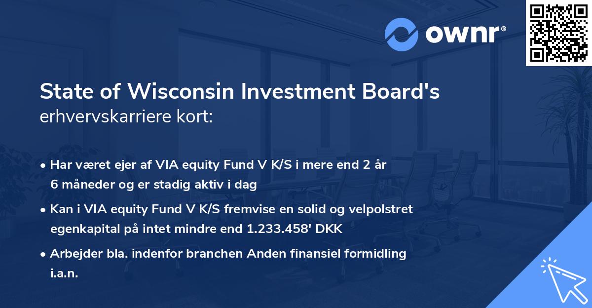 State of Wisconsin Investment Board's erhvervskarriere kort