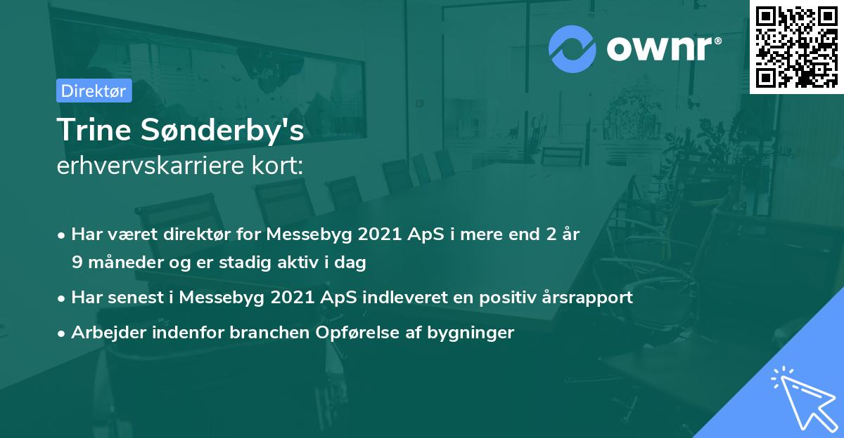 Trine Sønderby's erhvervskarriere kort