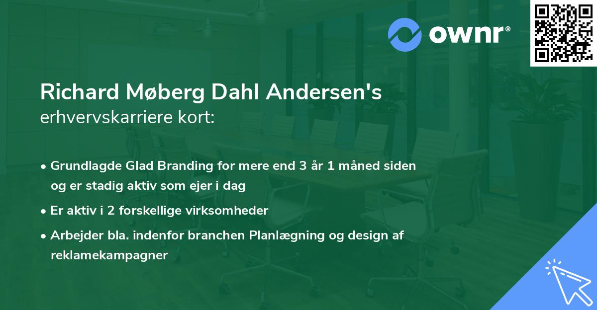 Richard Møberg Dahl Andersen's erhvervskarriere kort