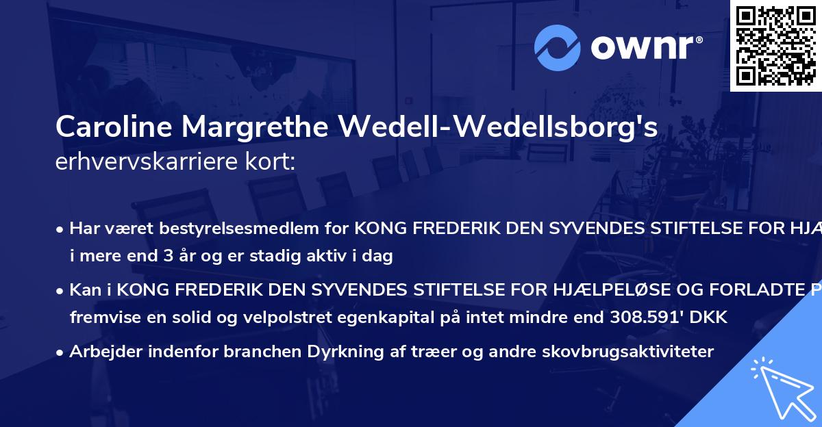 Caroline Margrethe Wedell-Wedellsborg's erhvervskarriere kort