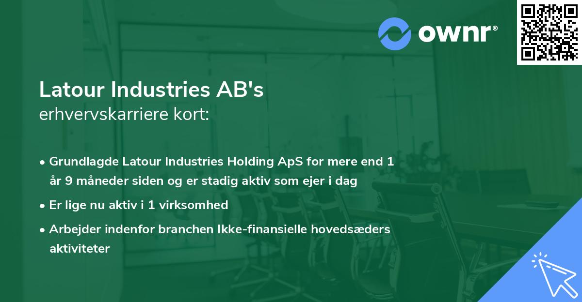 Latour Industries AB's erhvervskarriere kort