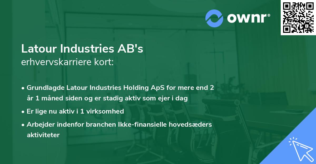 Latour Industries AB's erhvervskarriere kort