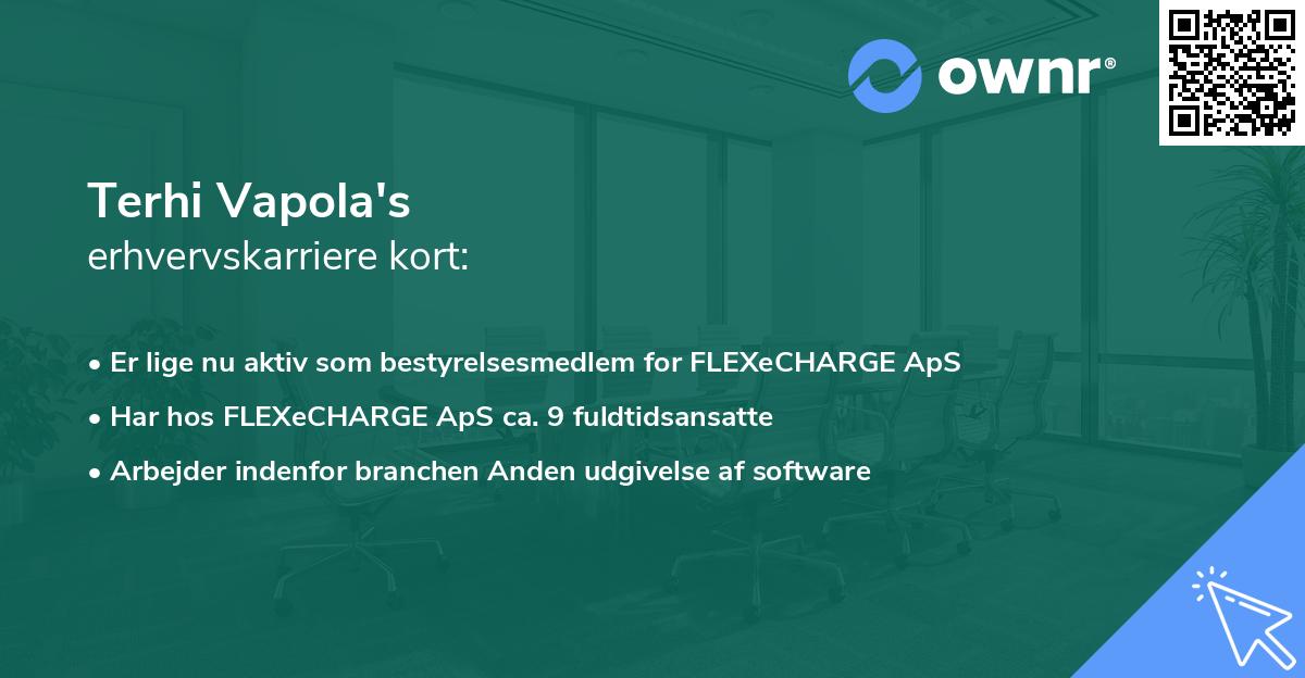 Terhi Vapola's erhvervskarriere kort