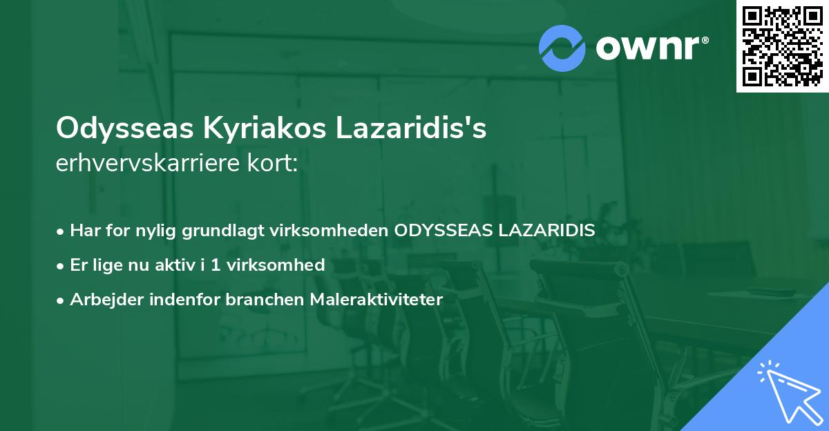 Odysseas Kyriakos Lazaridis's erhvervskarriere kort