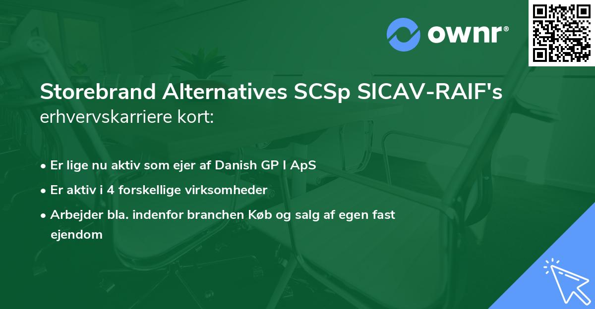 Storebrand Alternatives SCSp SICAV-RAIF's erhvervskarriere kort