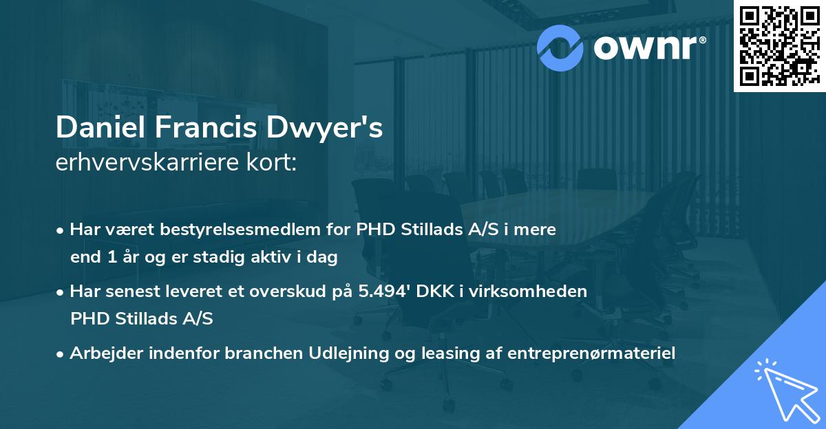 Daniel Francis Dwyer's erhvervskarriere kort