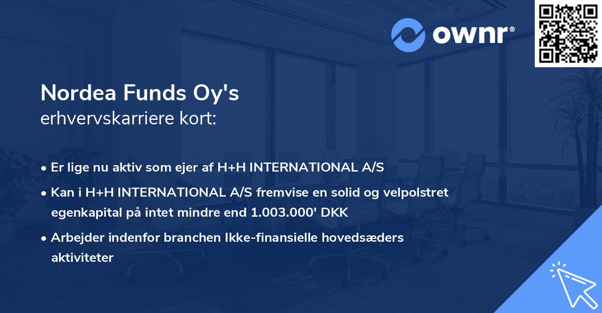 Nordea Funds Oy's erhvervskarriere kort