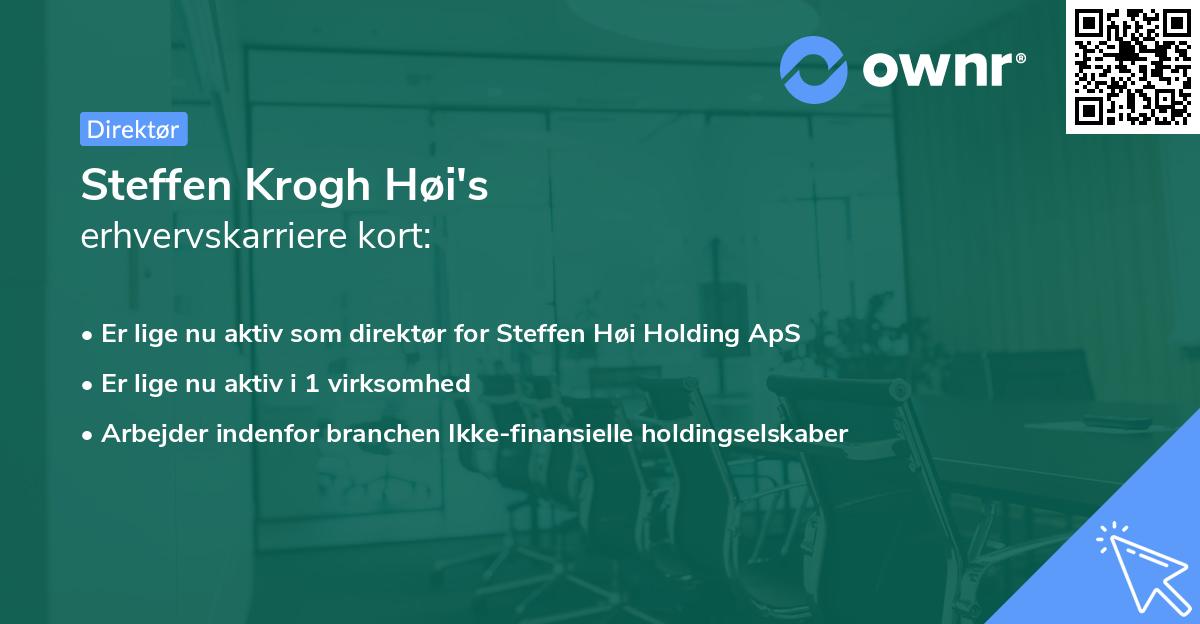 Steffen Krogh Høi's erhvervskarriere kort