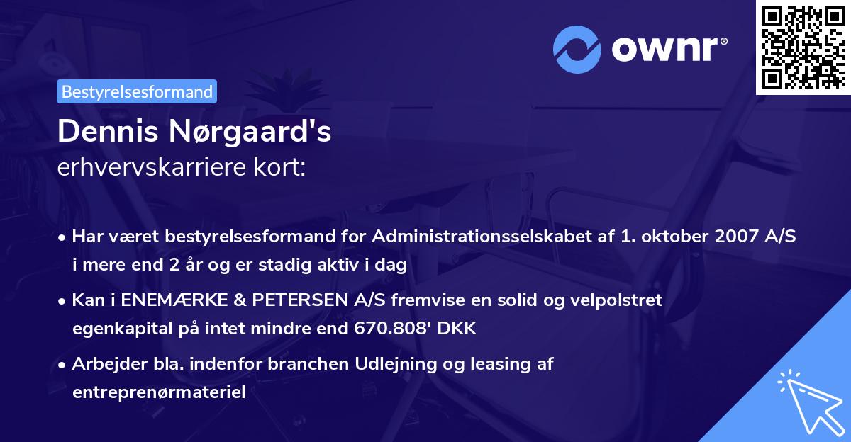 Dennis Nørgaard's erhvervskarriere kort