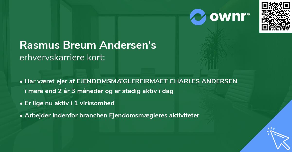 Rasmus Breum Andersen's erhvervskarriere kort