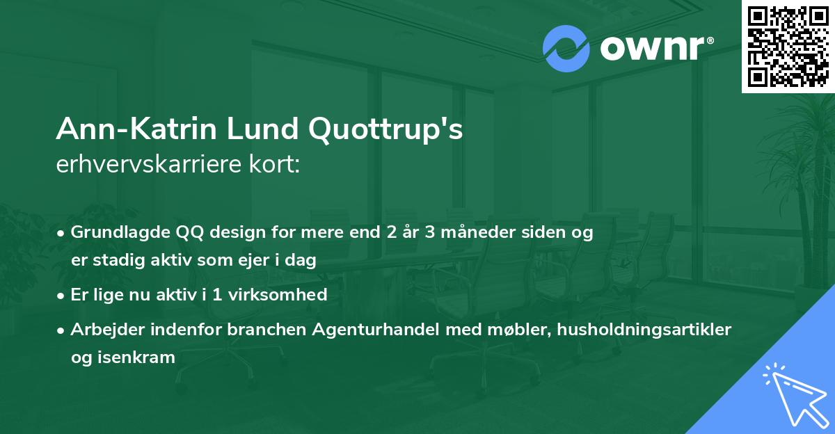 Ann-Katrin Lund Quottrup's erhvervskarriere kort