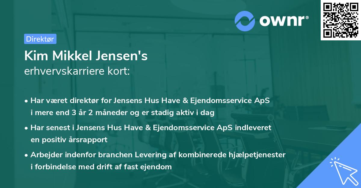 Kim Mikkel Jensen's erhvervskarriere kort