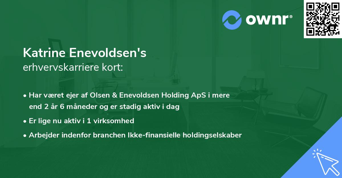 Katrine Enevoldsen's erhvervskarriere kort