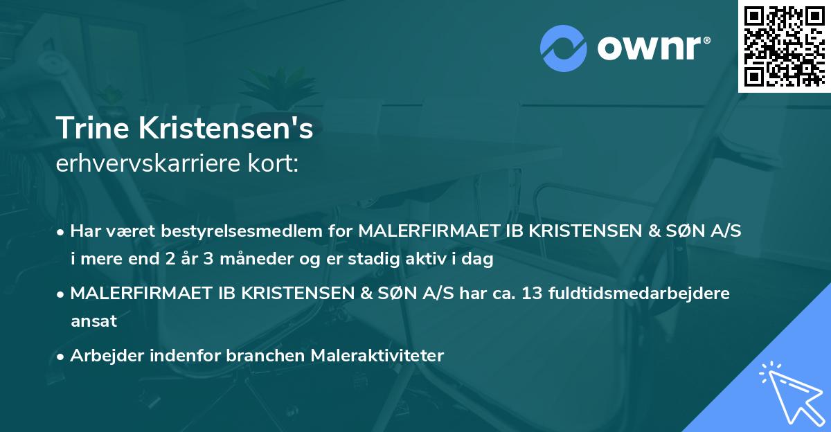 Trine Kristensen's erhvervskarriere kort