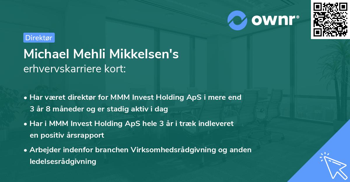 Michael Mehli Mikkelsen's erhvervskarriere kort