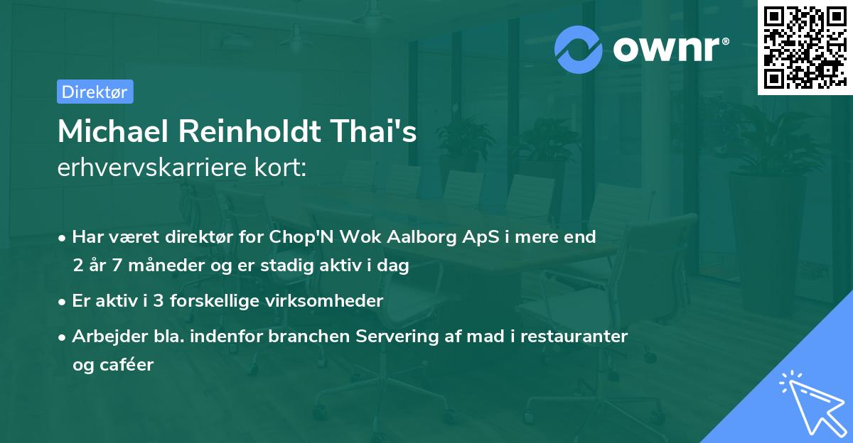 Michael Reinholdt Thai's erhvervskarriere kort