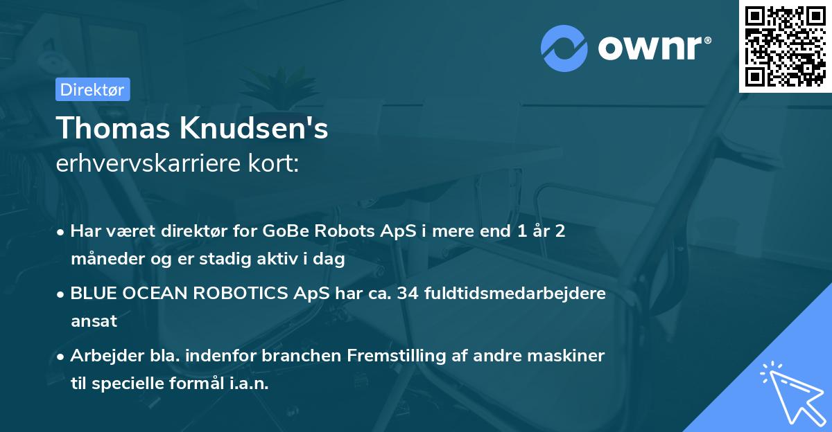 Thomas Knudsen's erhvervskarriere kort