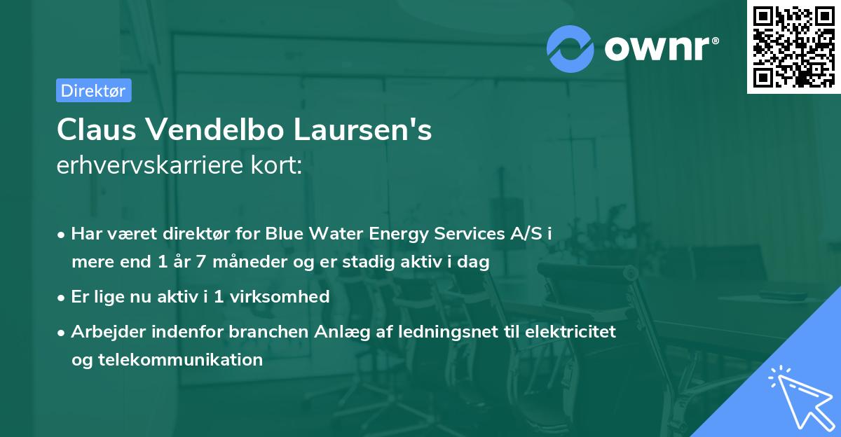 Claus Vendelbo Laursen's erhvervskarriere kort