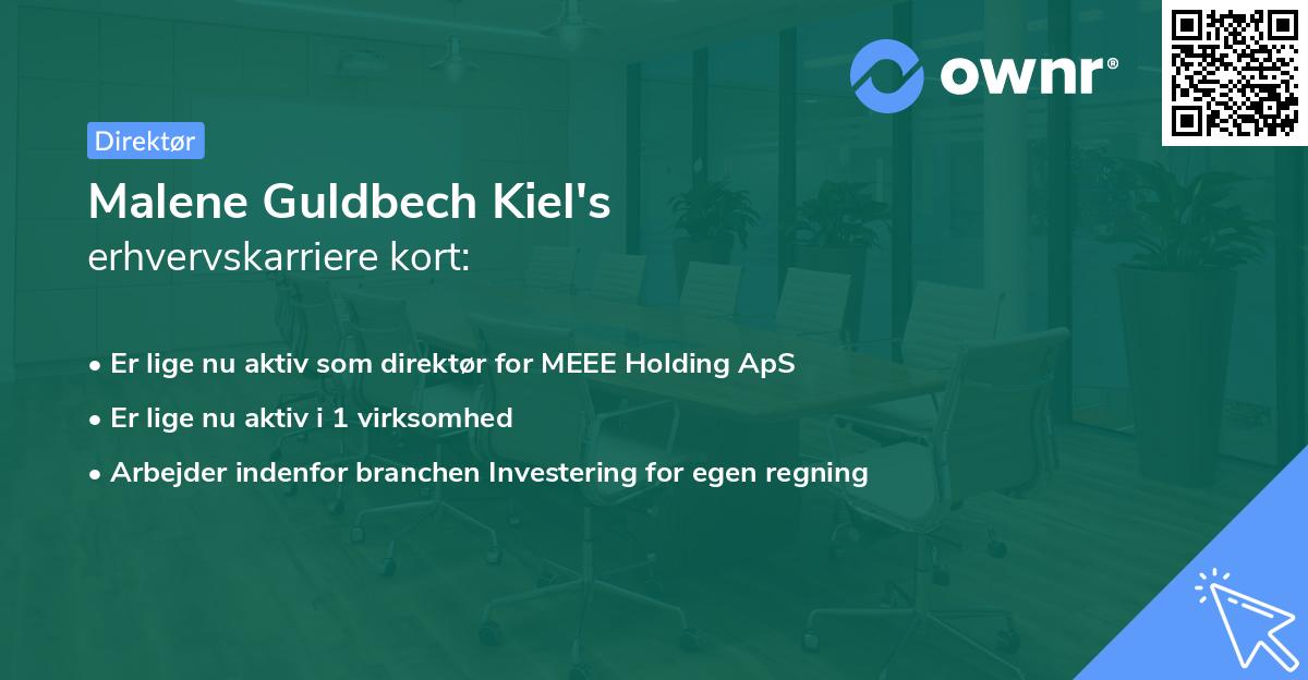 Malene Guldbech Kiel's erhvervskarriere kort