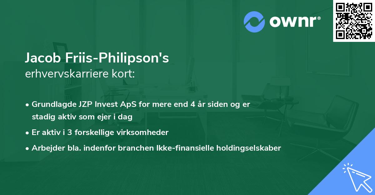Jacob Friis-Philipson's erhvervskarriere kort