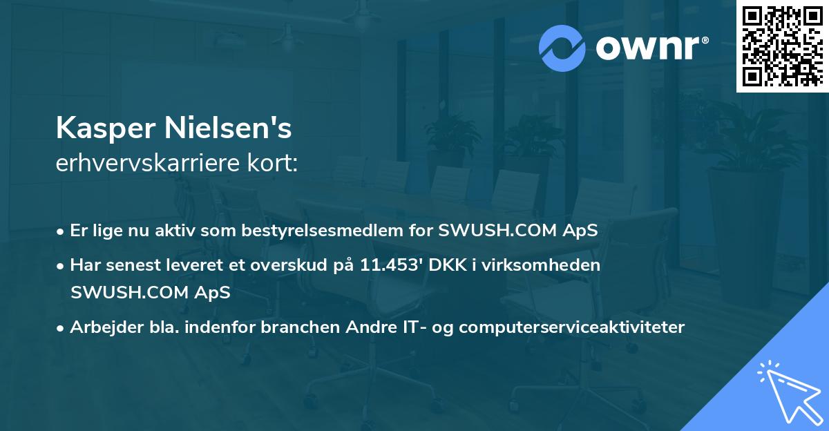 Kasper Nielsen's erhvervskarriere kort
