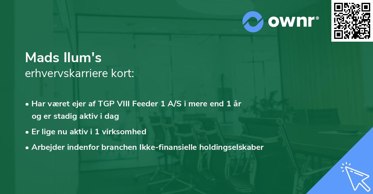 Mads Ilum's erhvervskarriere kort