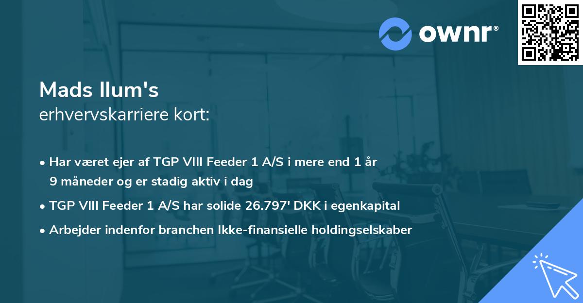 Mads Ilum's erhvervskarriere kort