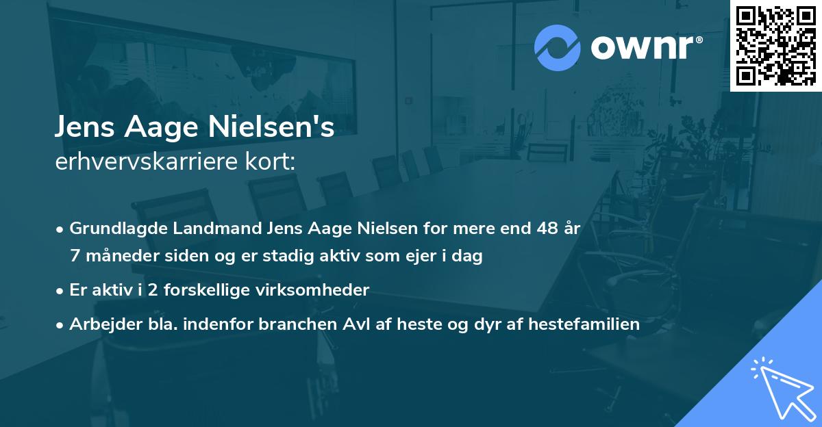 Jens Aage Nielsen's erhvervskarriere kort