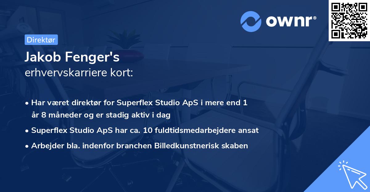Jakob Fenger's erhvervskarriere kort