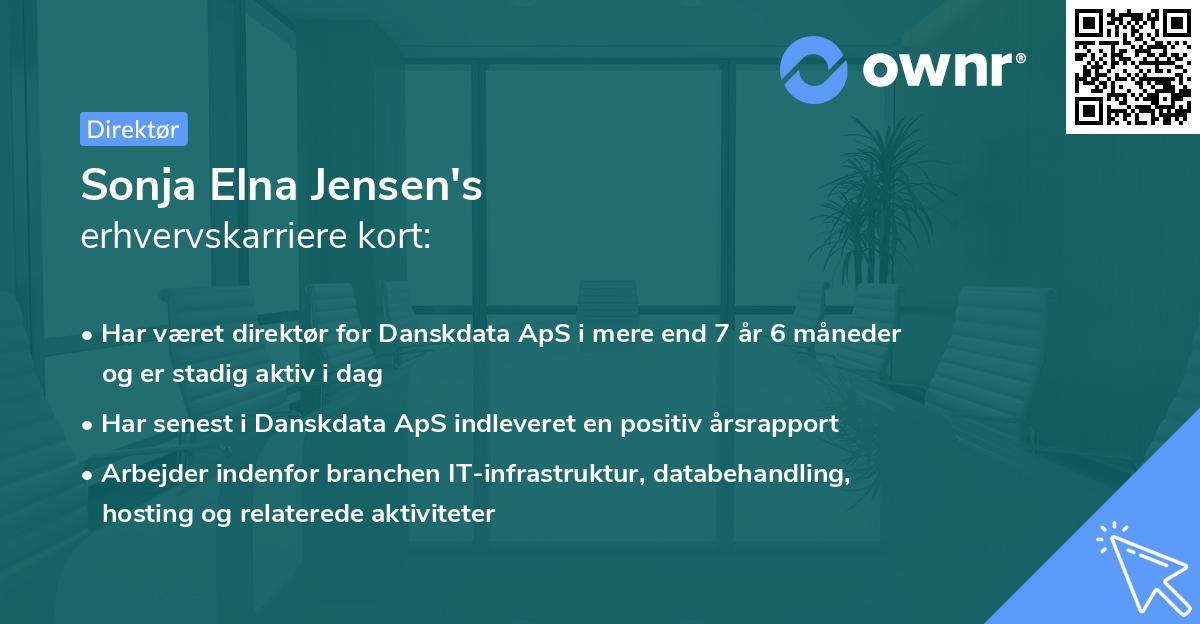 Sonja Elna Jensen's erhvervskarriere kort
