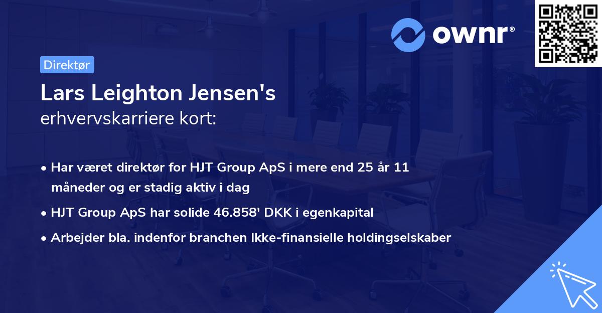 Lars Leighton Jensen's erhvervskarriere kort