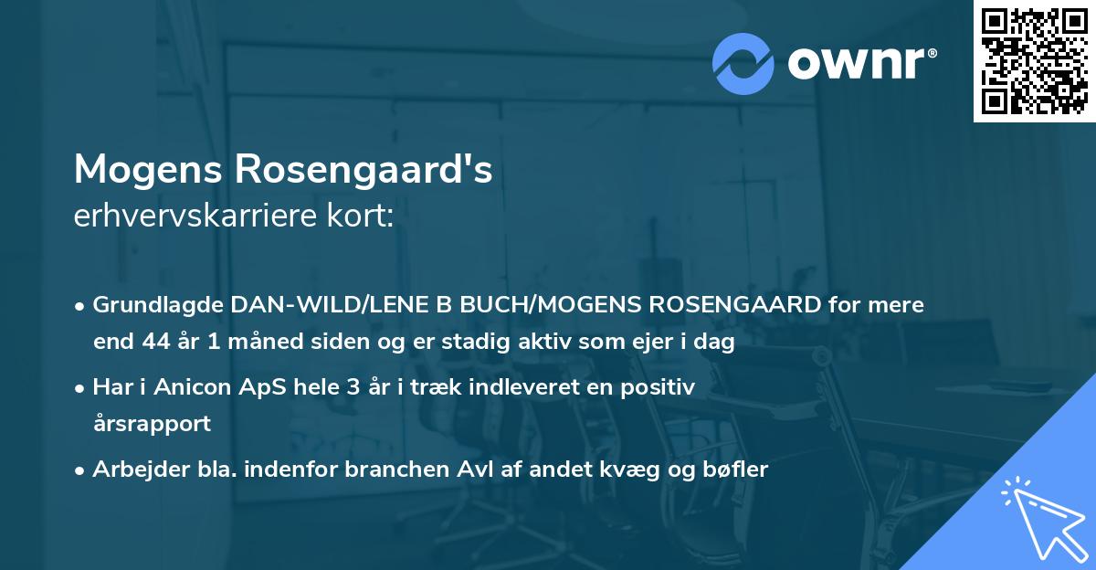 Mogens Rosengaard's erhvervskarriere kort