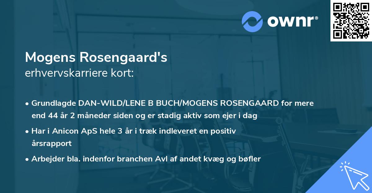 Mogens Rosengaard's erhvervskarriere kort