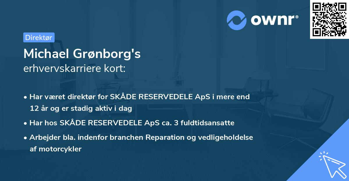 Michael Grønborg's erhvervskarriere kort
