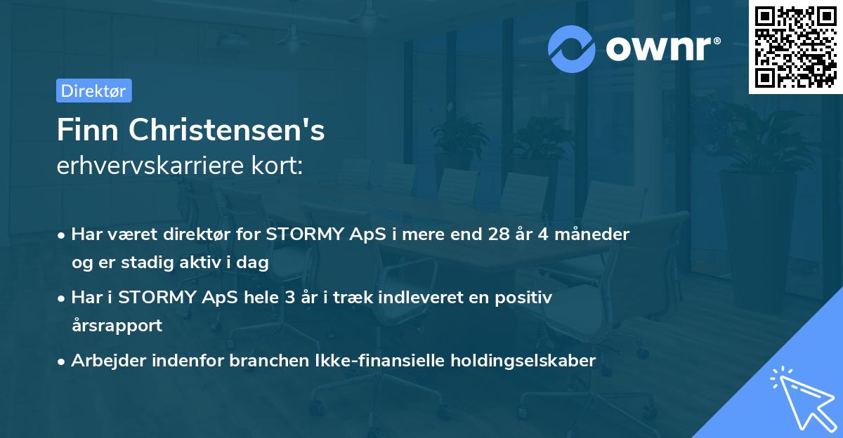 Finn Christensen's erhvervskarriere kort