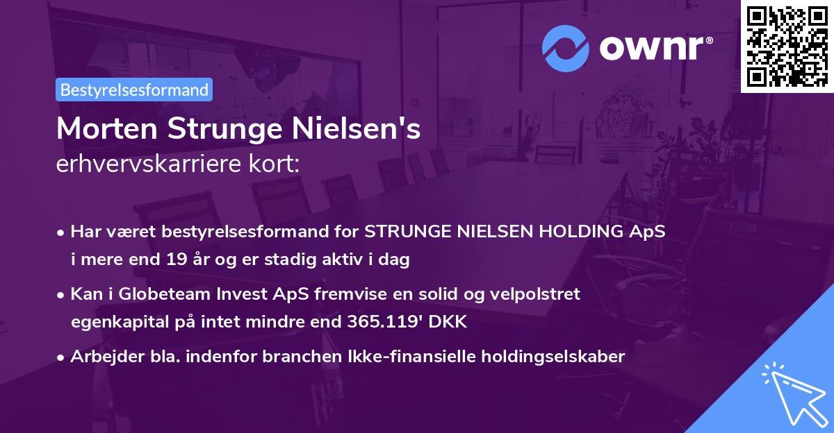 Morten Strunge Nielsen's erhvervskarriere kort