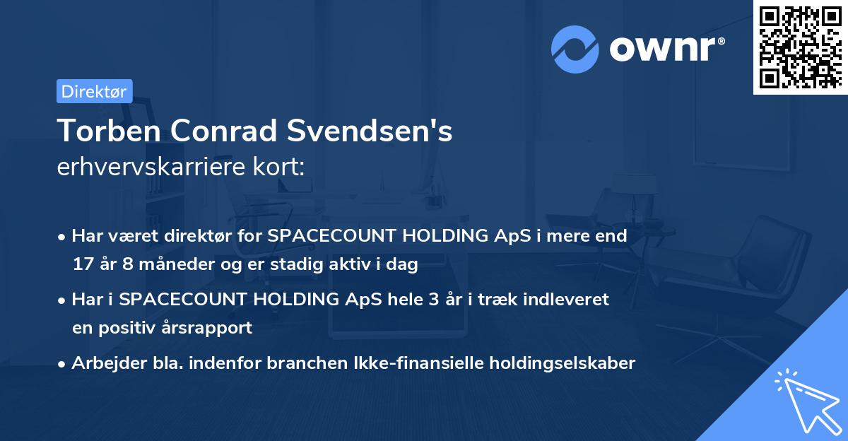 Torben Conrad Svendsen's erhvervskarriere kort