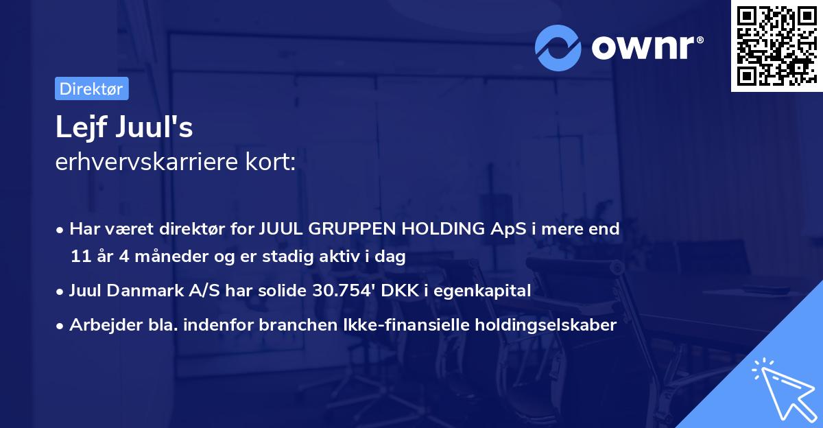 Lejf Juul's erhvervskarriere kort