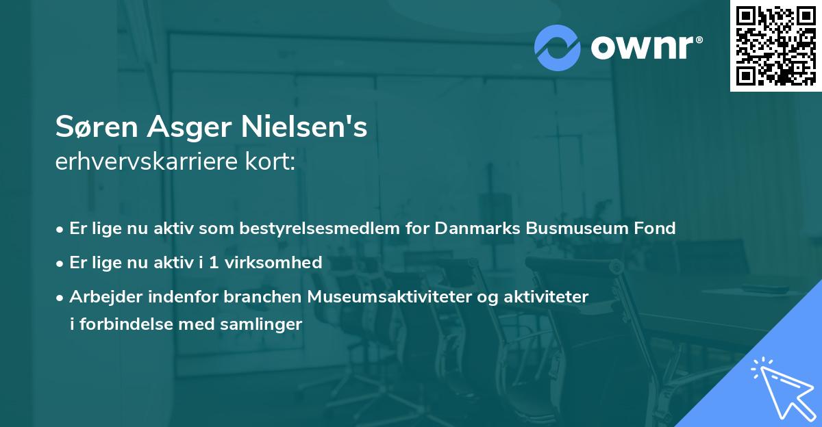 Søren Asger Nielsen's erhvervskarriere kort