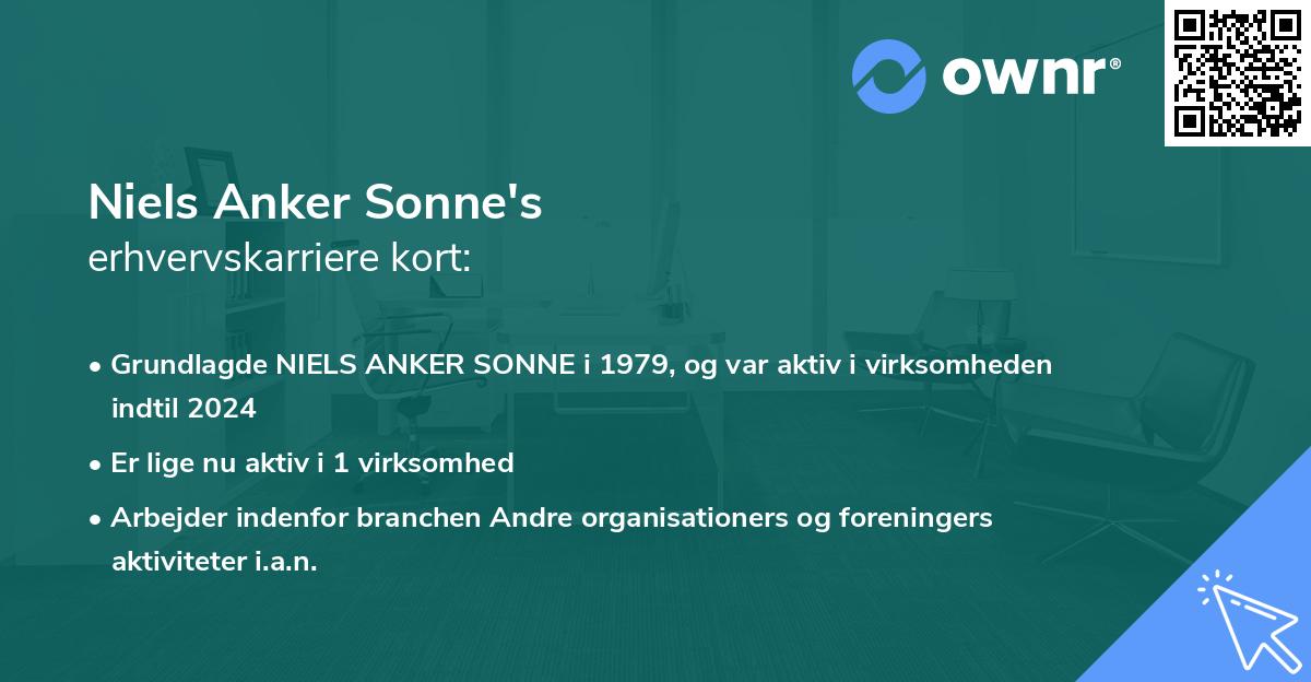 Niels Anker Sonne's erhvervskarriere kort