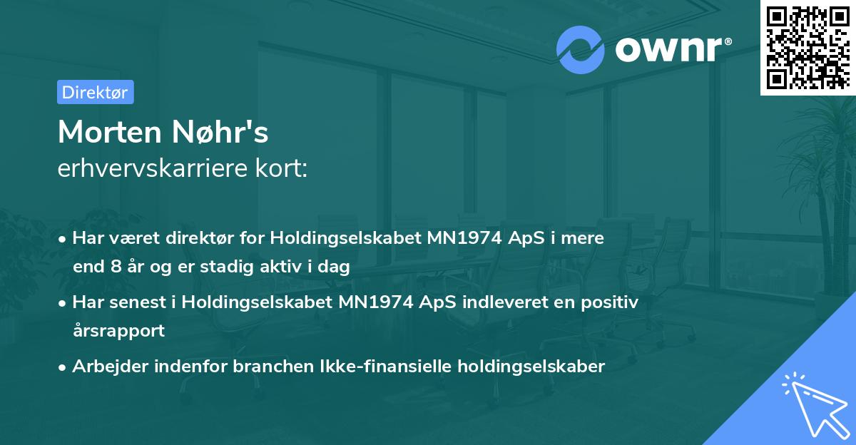 Morten Nøhr's erhvervskarriere kort