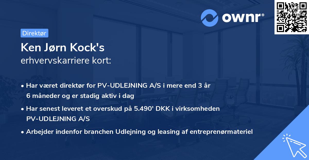 Ken Jørn Kock's erhvervskarriere kort