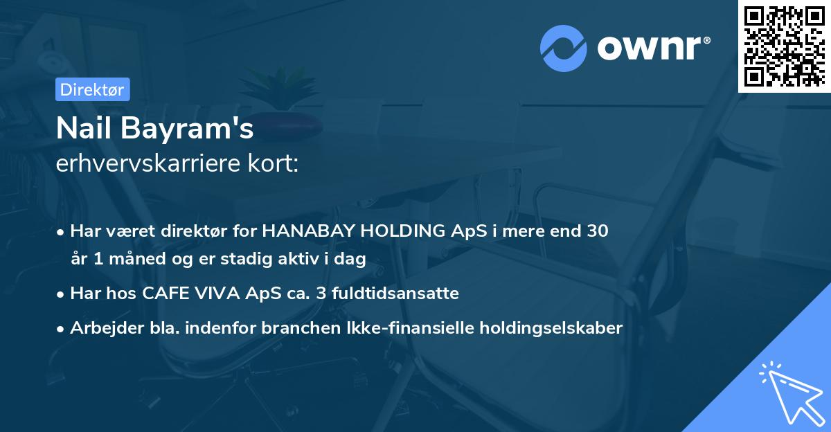 Nail Bayram's erhvervskarriere kort