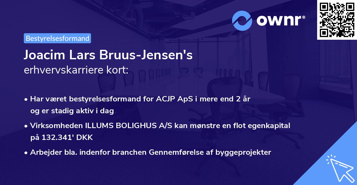 Joacim Lars Bruus-Jensen's erhvervskarriere kort