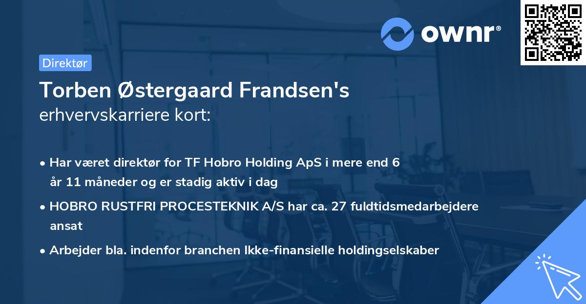 Torben Østergaard Frandsen's erhvervskarriere kort