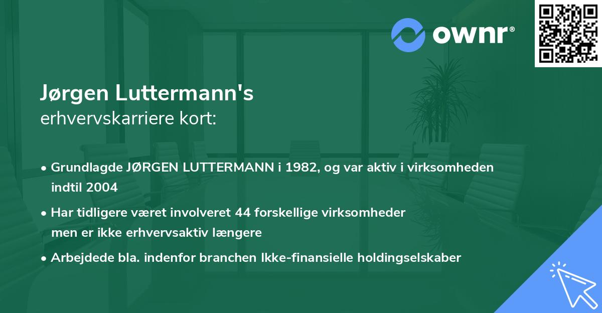 Jørgen Luttermann's erhvervskarriere kort