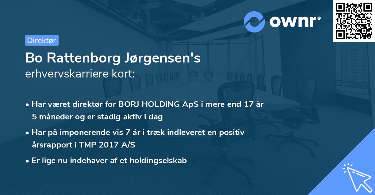 Bo Rattenborg Jørgensen's erhvervskarriere kort