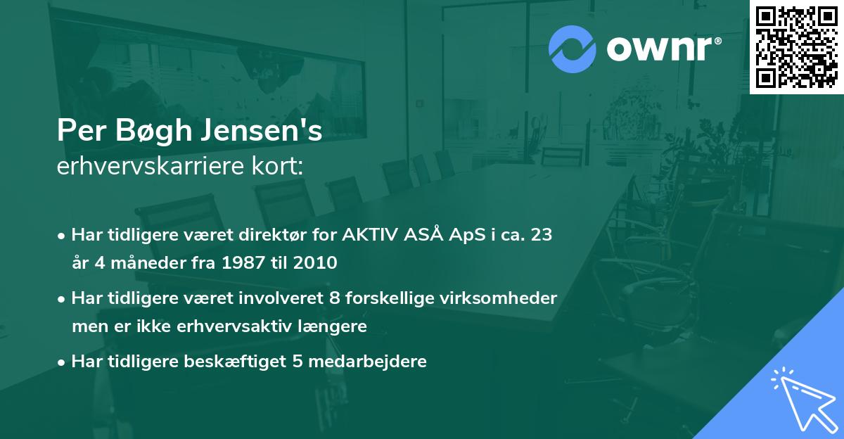 Per Bøgh Jensen's erhvervskarriere kort